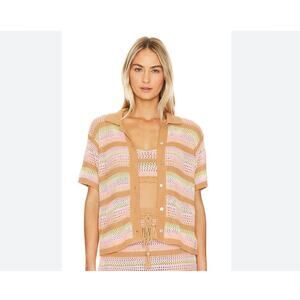 L*Space Buena Vista Crochet Cotton Top Size Large